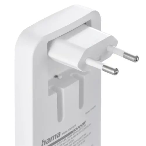 HAMA Бързо мини зарядно, 65W, 2x USB-C, 1x USB-A, PD, плоско, бяло - image 11