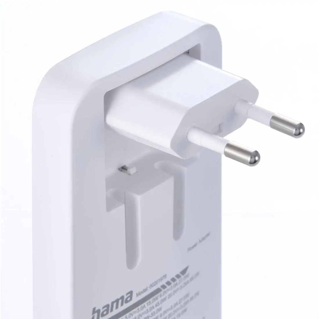 HAMA Бързо мини зарядно, 65W, 2x USB-C, 1x USB-A, PD, плоско, бяло - image 17