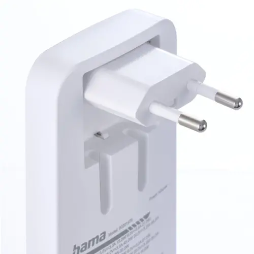 HAMA Бързо мини зарядно, 65W, 2x USB-C, 1x USB-A, PD, плоско, бяло - image 17