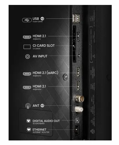 Телевизор, Hisense 50" E7Q Pro, 4K Ultra HD 3840x2160, QLED, Quantum Dot, 144Hz, HDR 10+ adaptive, HLG, Dolby Vision, DTS Virtual X, Smart TV, WiFi 5GHz, WiFi Direct, BT, Anyview Cast, 3xHDMI, 2xUSB, LAN, CI+, DVB-T2/C/S2, Black - image 3