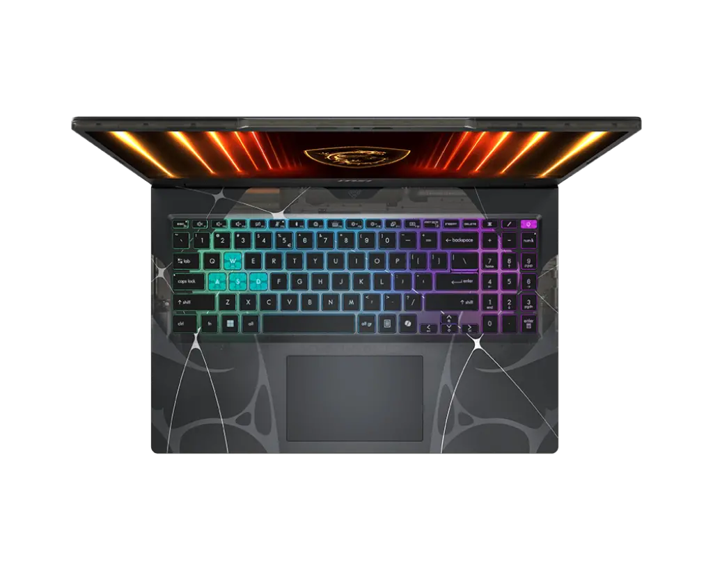 Лаптоп, MSI Cyborg 15 B2RWEKG, Intel Core 5 210H (8C/12T, up to 4.8GHz, 12MB), GeForce RTX 5050 8GB GDDR7 440 AI TOPS, 15.6" FHD (1920x1080), 144Hz, IPS-Level, 16GB DDR5 2x8 5600MHz, 512GB PCIe Gen4x4 SSD, Intel WiFi 6E, BT 5.3, 4 Zone RGB Kbd, NO OS, 2.1kg - image 4