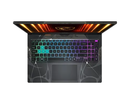 Лаптоп, MSI Cyborg 15 B2RWEKG, Intel Core 5 210H (8C/12T, up to 4.8GHz, 12MB), GeForce RTX 5050 8GB GDDR7 440 AI TOPS, 15.6" FHD (1920x1080), 144Hz, IPS-Level, 16GB DDR5 2x8 5600MHz, 512GB PCIe Gen4x4 SSD, Intel WiFi 6E, BT 5.3, 4 Zone RGB Kbd, NO OS, 2.1kg - image 4