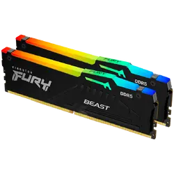 Kingston 64GB 5600MT/s DDR5 CL36 DIMM (Kit of 2) FURY Beast RGB
