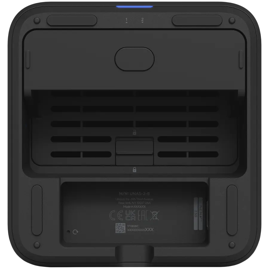 Ubiquiti UniFi UNAS-2-B-EU Network Attached Storage with (2) 3.5inch HDD bays, 2.5 GbE networking, USB-C connectivity, and an included PoE++ adapter, all in a compact footprint, black - image 3