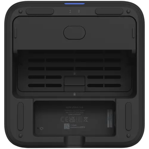 Ubiquiti UniFi UNAS-2-B-EU Network Attached Storage with (2) 3.5inch HDD bays, 2.5 GbE networking, USB-C connectivity, and an included PoE++ adapter, all in a compact footprint, black - image 3