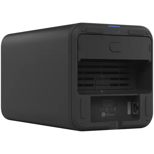Ubiquiti UniFi UNAS-2-B-EU Network Attached Storage with (2) 3.5inch HDD bays, 2.5 GbE networking, USB-C connectivity, and an included PoE++ adapter, all in a compact footprint, black - image 4