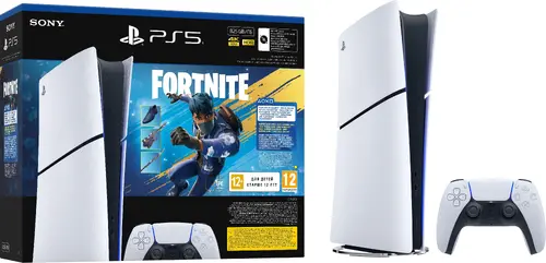 Конзола PlayStation 5 (Slim) - Digital Edition + Fortnite Flowering Chaos - image 1