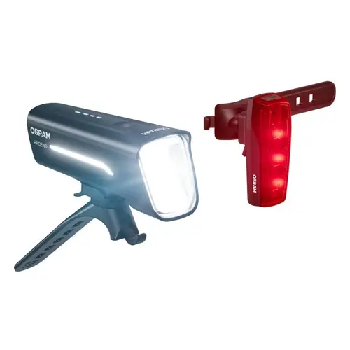 КОМПЛЕКТ ВЕЛОСИПЕДНИ СВЕТЛИНИ LEDSBIKE RACE 50 SET HFB1 OSRAM - image 1