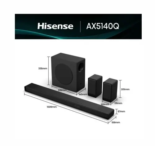 Ηχοσύστημα, Hisense HP500 Party Thunder, 620W, BT, 18h αναπαραγωγή, Μαύρο - 2