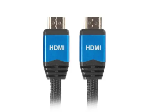 Кабел, Lanberg HDMI M/M V2.0 cable 1m CU, black premium - image 1