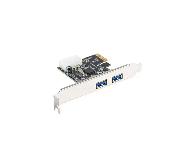 Мрежова карта, Lanberg extension card PCI-express -> 2 x USB 3.1 gen 1 + low profile bracket - image 1