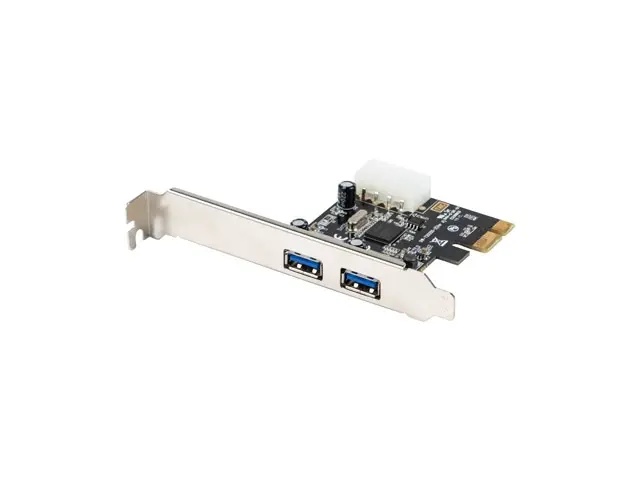 Placă de rețea, Lanberg placă de extensie PCI-express -> 2 x USB 3.1 gen 1 + low profile bracket - image 2