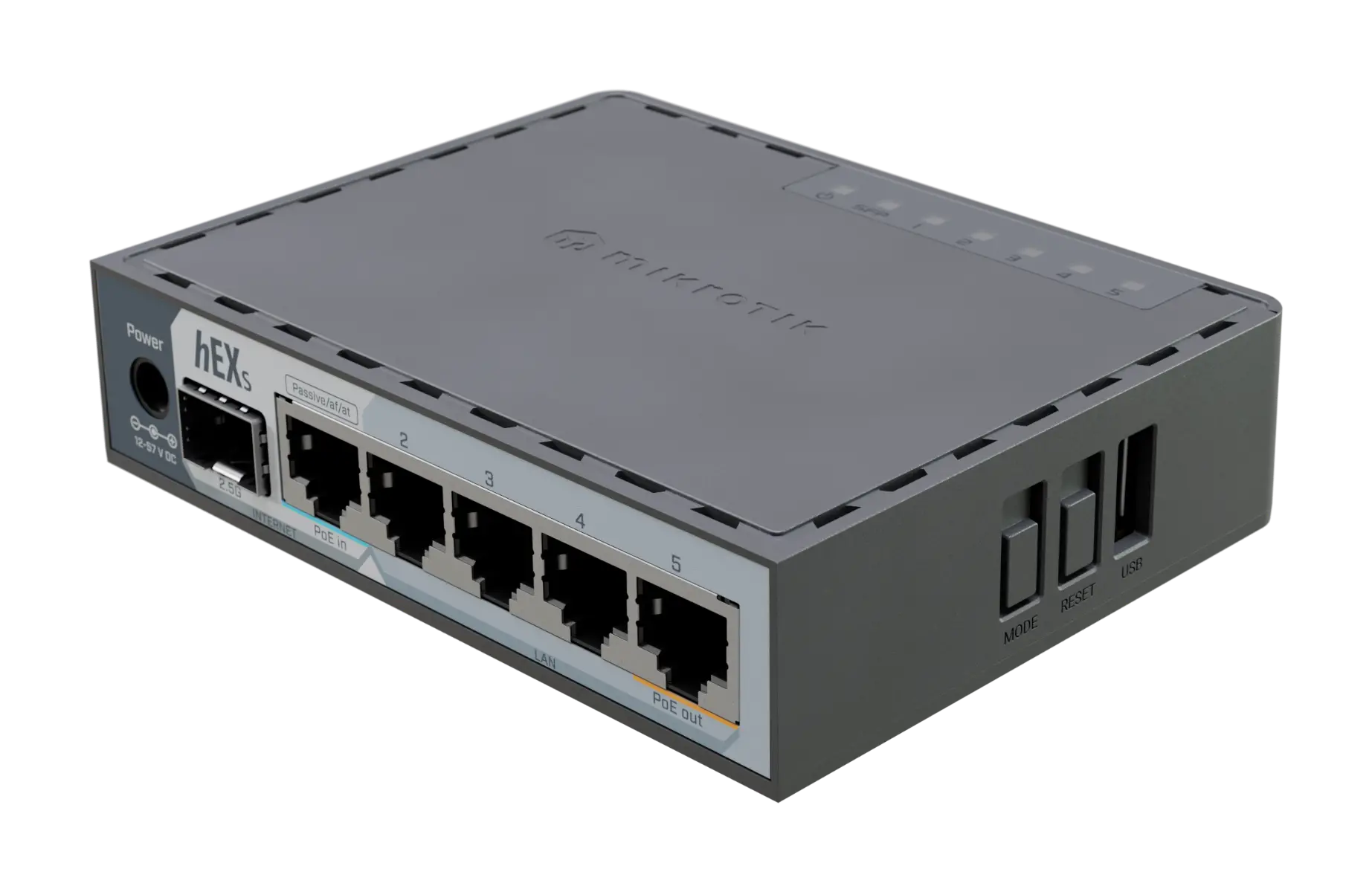 Рутер MikroTik E60iUGS, hEX S, 950MHz, 512MB, 5xGE, 1x 2.5G SFP, PoE, USB 3.0 - image 1