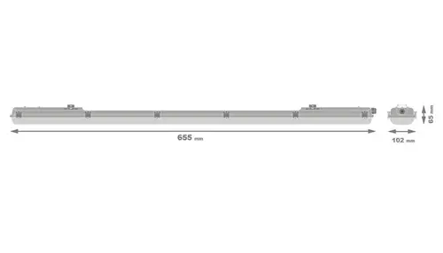 LED ЛАМПА DAMP PROOF HOUSING E IP65 600 E 2XLAMP IP65 LEDVANCE - image 2