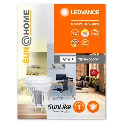 LED ЛАМПА SUN@HOME SPOT PAR16 40 GU10 TW LEDVANCE - image 2