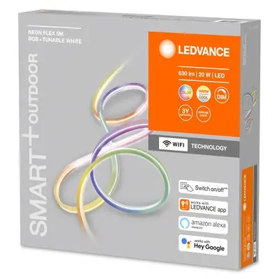 SMART WIFI LED ЛЕНТА NEON FLEX 5м RGBTW 630lm IP44 SMART LEDVANCE - image 1