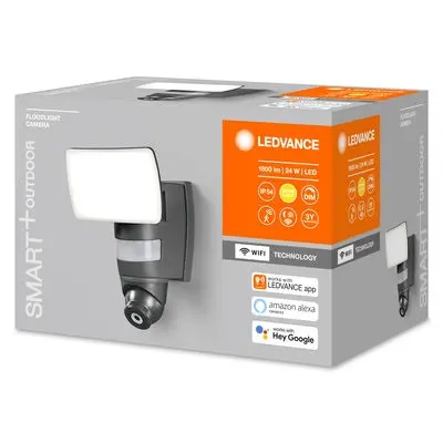 ОХРАНИТЕЛНА КАМЕРА С ПРОЖЕКТОР SMART OUTD WIFI FLOOD CAMERA 830 1800lm DG IP44 SMART LEDVANCE - image 1