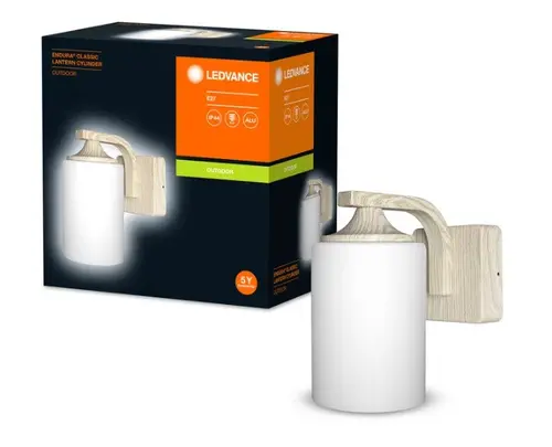 Lampă pentru montaj exterior CLASSIC LANTERN CYLINDER E27 WD ENDURA LEDVANCE - lemn deschis - 1