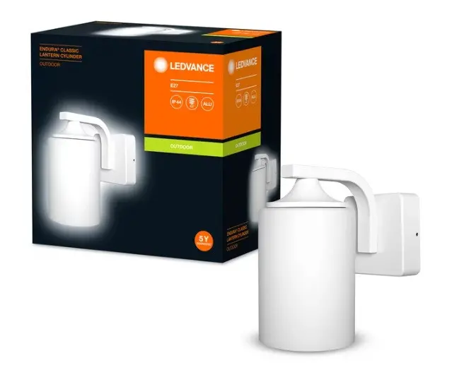 ЛАМПА ЗА ОТКРИТ МОНТАЖ CLASSIC LANTERN CYLINDER E27 WT ENDURA LEDVANCE - БЯЛ