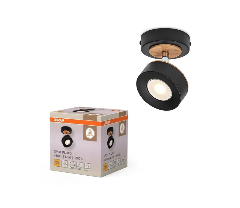 LED φωτιστικό DECOR SPOT PLUTO BLACK 1 SPOT LEDVANCE