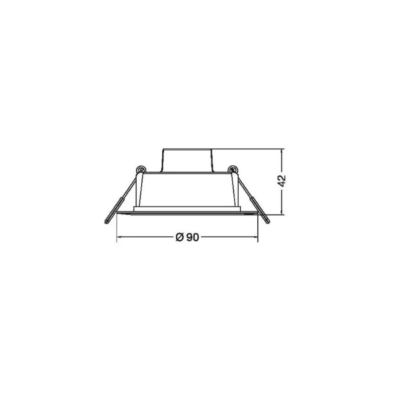 LED ЛУНА DL IP44 DN 90 4W 830 440LM BLACK LEDVANCE - ЧЕРЕН МАТ - image 1