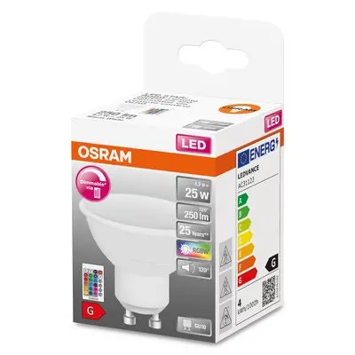 LED ЛАМПА RGB GU10 25 REM 4.5W/827 230V GU10 LEDVANCE - image 1
