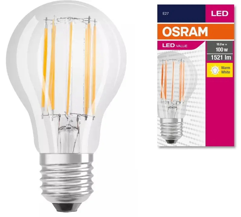 LED ЛАМПА VALUE FILAMENT CLA100 1520lm/827 E27 LEDVANCE