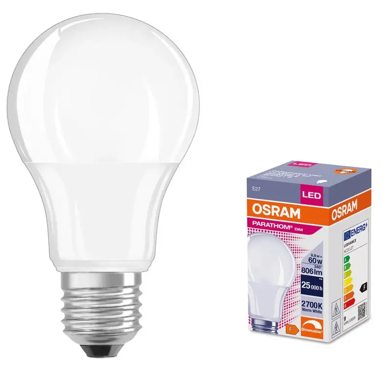 LED ЛАМПА PARATHOM DIM CLA60 9W/827 230VFR E27 LEDVANCE