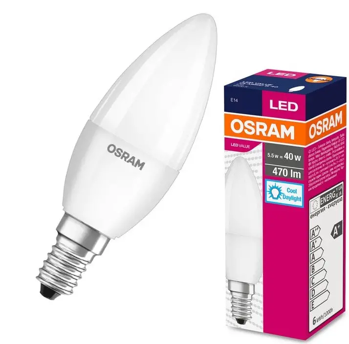 Λαμπτήρας LED VALUE CLB40 470lm/865 E14 LEDVANCE
