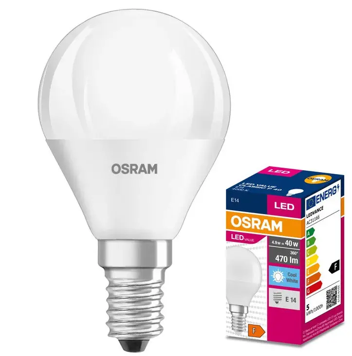 Λαμπτήρας LED VALUE CLP40 470lm/840/ E14 LEDVANCE