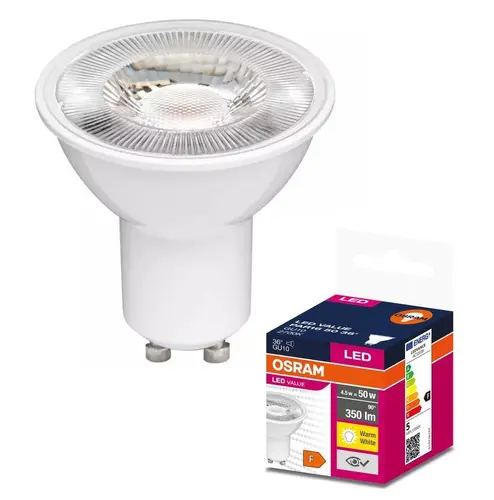 Bec LED VALUE PLAST PAR16 50 36° 5W/827 GU10 LEDVANCE - 1