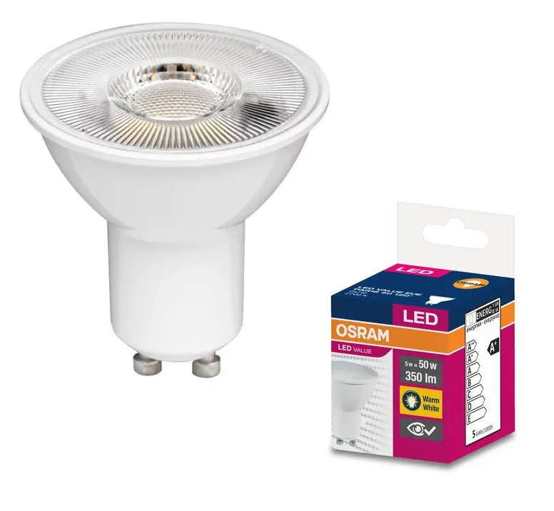 LED ЛАМПА VALUE PLAST PAR16 50 120° 5W/827 GU10 LEDVANCE