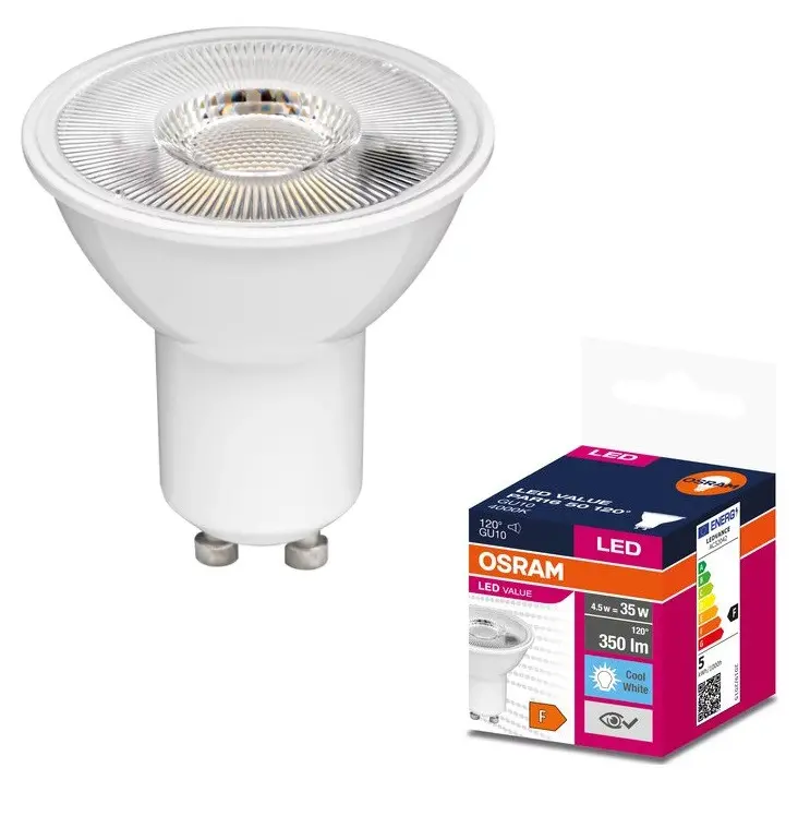 LED ЛАМПА VALUE PLAST PAR16 50 120° 5W/840 GU10 LEDVANCE