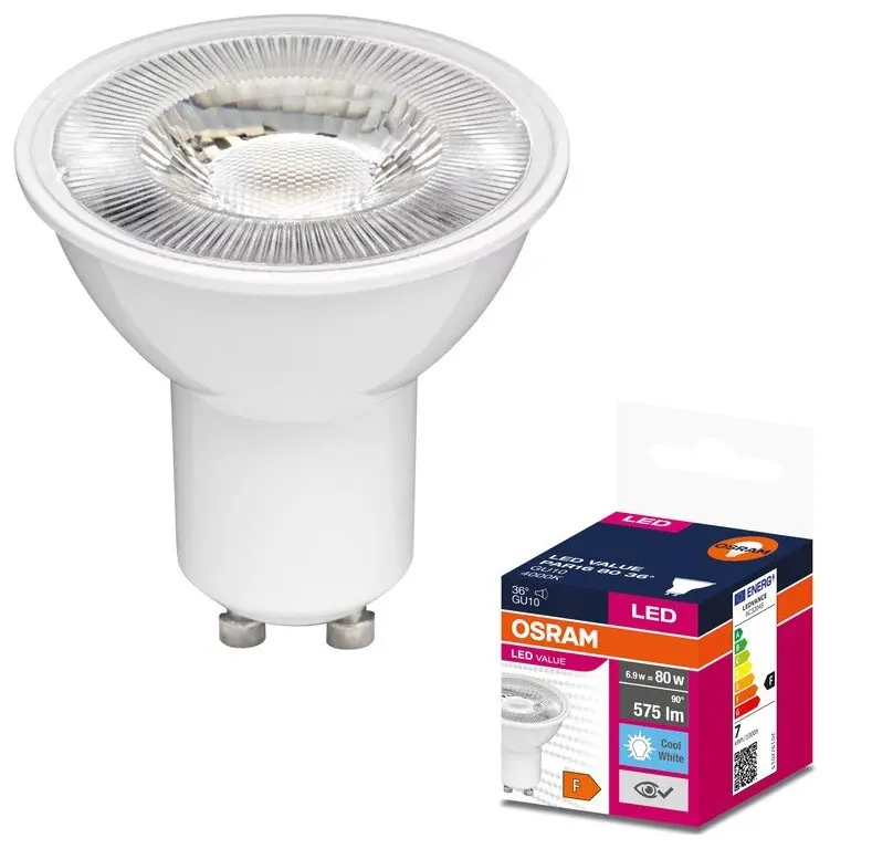LED ЛАМПА VALUE PLAST PAR16 80 36° 6,9W/840 GU10 LEDVANCE