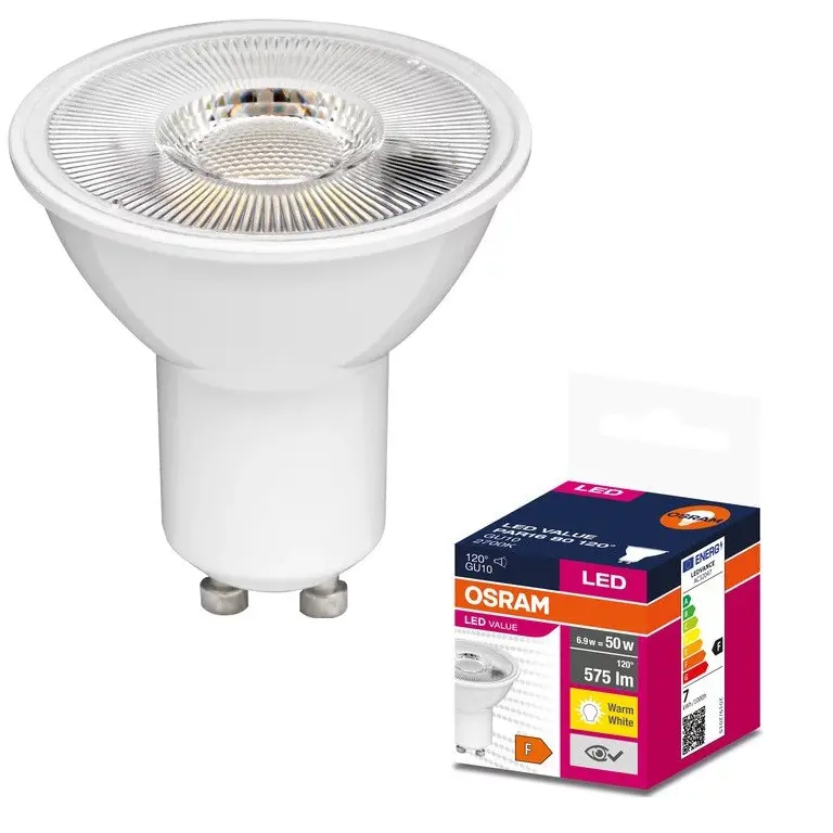 LED ЛАМПА VALUE PLAST PAR16 80 120° 6,9W 827 GU10 LEDVANCE