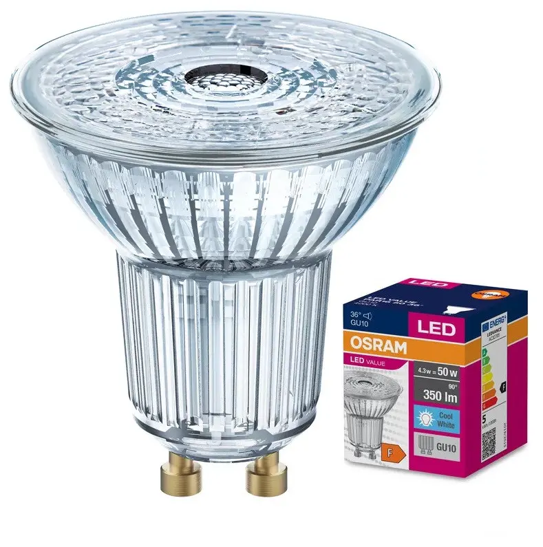 LED ЛАМПА VALUE PAR1650 4,3W/840/350lm 230V GU10 LEDVANCE