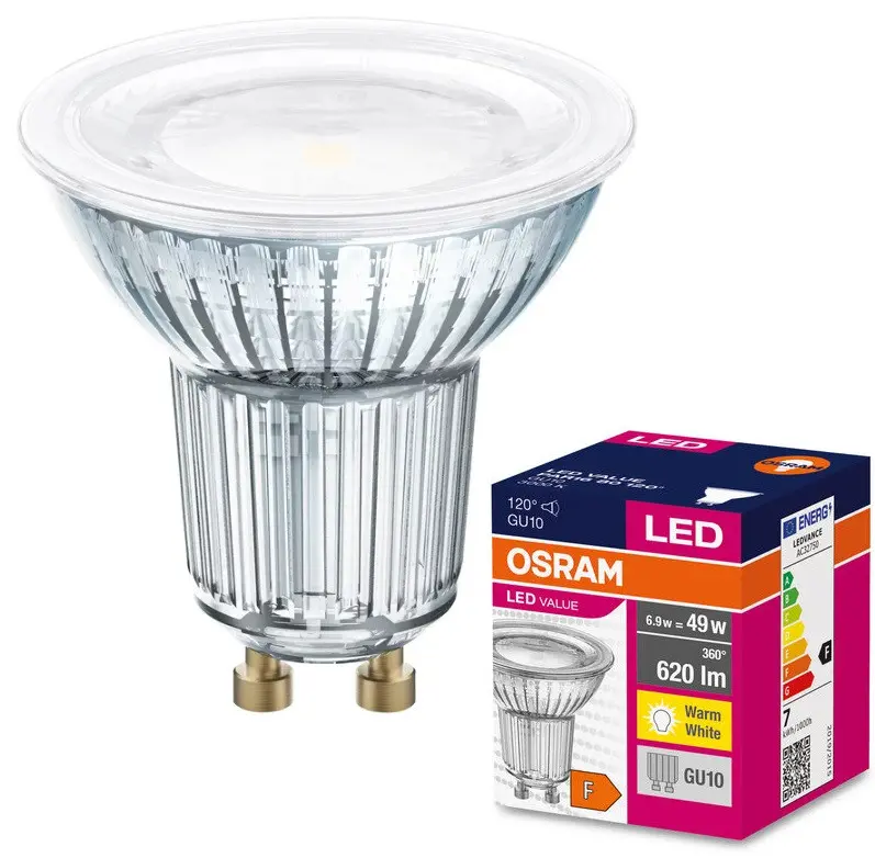 Bec LED VALUE PAR1680120 6,9W/830 230V GU10 LEDVANCE