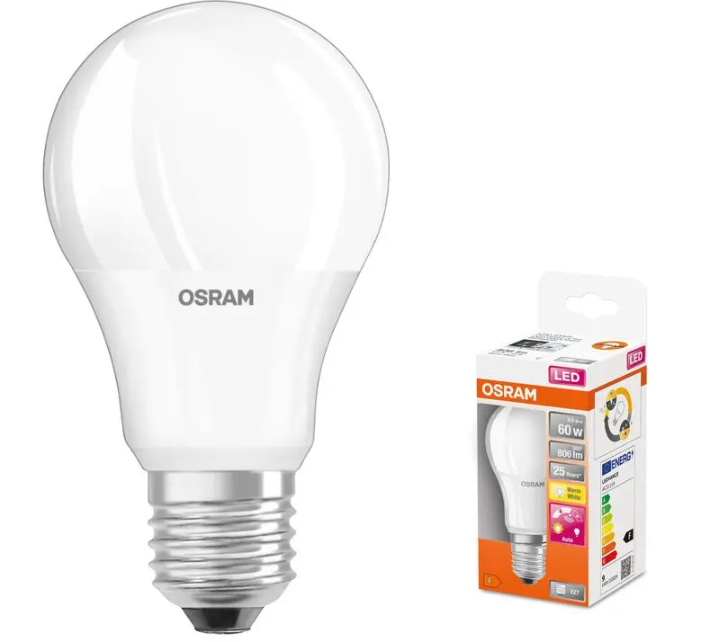 LED ЛАМПА CLA60 240° 9.5W/827 E27 DAYLIGHT SENSOR LEDVANCE