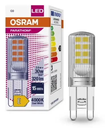 LED ЛАМПА PARATHOM PIN CL 30 non-dim 2,6W/840 G9 LEDVANCE
