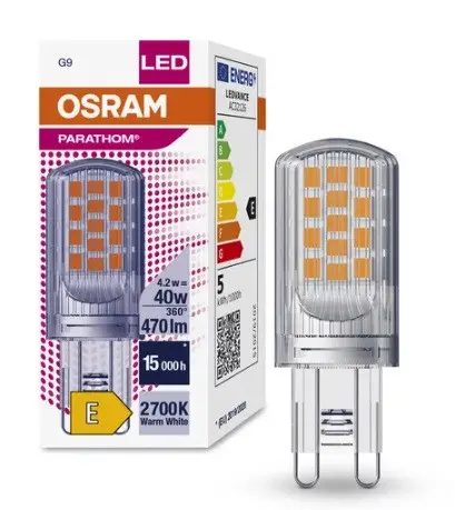 LED ЛАМПА PARATHOM PIN CL 40 non-dim 3,8W/827 G9 LEDVANCE