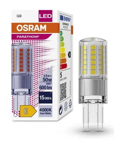 LED ЛАМПА PARATHOM PIN CL50  4,8W/840 G9 LEDVANCE