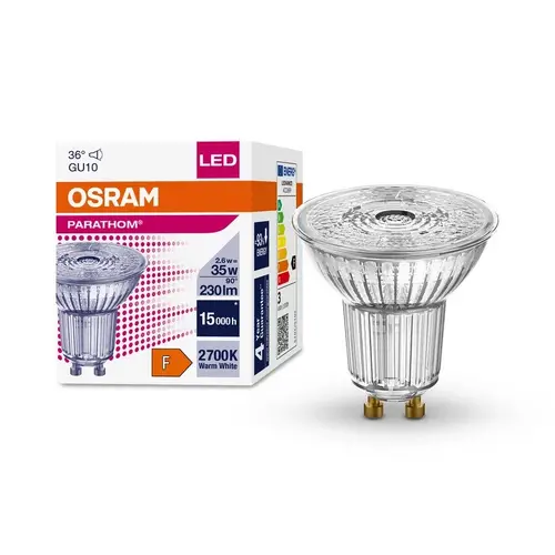 LED ЛАМПА PARATHOM PAR16 35 36° 2,6W/827 GU10 LEDVANCE