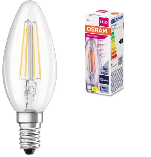 LED ЛАМПА PARATHOM CLB FIL60 5,5W/827 E14 LEDVANCE