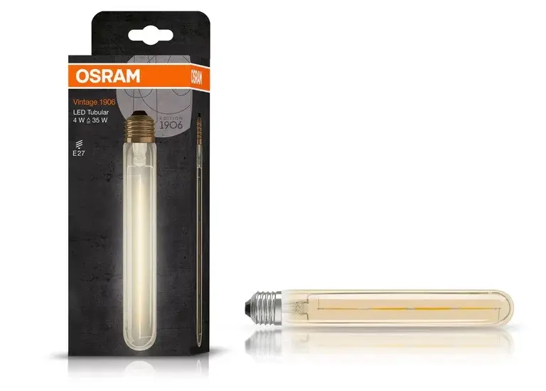 LED ЛАМПА VINTAGE 1906 LED CL TUBULAR FIL GOLD 35/4W/820 E27 LEDVANCE