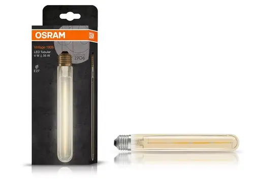 LED ЛАМПА VINTAGE 1906 LED CL TUBULAR FIL GOLD 35/4W/820 E27 LEDVANCE