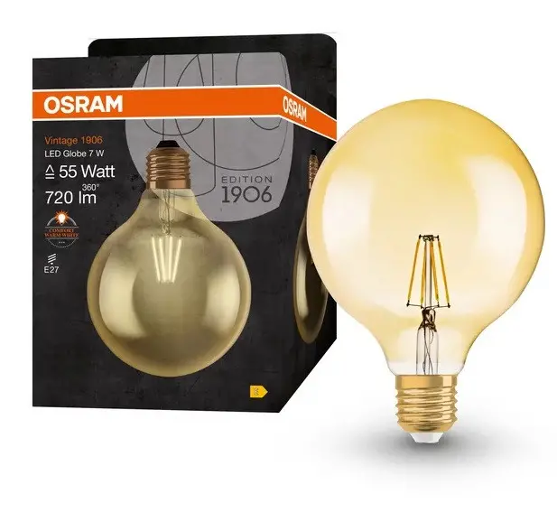 LED ЛАМПА VINTAGE 1906 LED CL GLOBE125 GOLD52 6,5W/824 E27 LEDVANCE