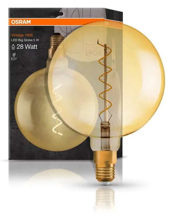 LED ЛАМПА VINTAGE 1906 LED CL GLOBE200 FIL GOLD 28/4W/820 E27 LEDVANCE