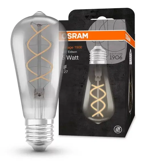 LED ЛАМПА VINTAGE 1906 EDISON SMOKE25 5W/250LM/818 E27 LEDVANCE