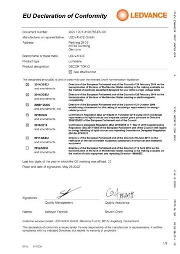 ДЕКОРАТИВНА ЛАМПА ЗА СТЕНА DECOR TOKIO WALL 830 LEDVANCE - ЧЕРЕН - image 3