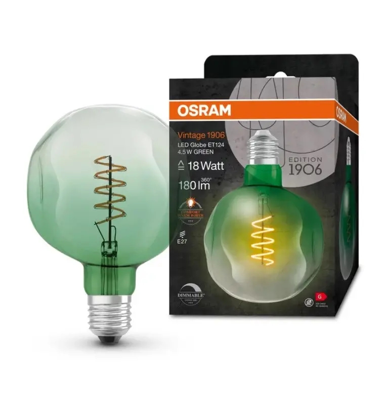 LED ЛАМПА VINTAGE 1906 ET124 20 DIM 4,5W/816 E27 LEDVANCE - ЗЕЛЕНА - image 1